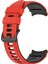 Samsung Galaxy 5 40MM/WATCH 5 44MM/WATCH 5 Pro 45MM/WATCH4 40MM/WATCH4 44MM/WATCH4 Classic 42MM Silikon Saat Band Çift Renk Değiştirme Kayışı - Kırmızı/siyah (Yurt Dışından) 3