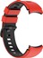 Samsung Galaxy 5 40MM/WATCH 5 44MM/WATCH 5 Pro 45MM/WATCH4 40MM/WATCH4 44MM/WATCH4 Classic 42MM Silikon Saat Band Çift Renk Değiştirme Kayışı - Kırmızı/siyah (Yurt Dışından) 4