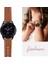 Üst Kat Cowhide Deri Dikiş Tasarımı Samsung Galaxy Watch Saat Bant Kayışı 3 45MM/WATCH 46MM - Kahverengi (Yurt Dışından) 5