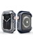 Apple Watch Serisi 7 45MM/SERISI 8 45MM Şık Şeffaf Çift Renkli Yumuşak Tpu Oyuk Saat Kapağı - Şeffaf/gece Mavisi (Yurt Dışından) 4