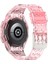 Samsung Galaxy Watch 4 40MM Tek Parçalı Yumuşak Tpu Akıllı Saat Saat Kılıflı Yedek Bilek Kayışı - Şeffaf Pembe (Yurt Dışından) 2