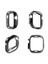 Apple Watch Ultra 49MM Yumuşak Şeffaf Tpu All -Around Koruyucu Kılıf Elektrokaplama Metal Renk Çerçevesi Kapağı - Kararık (Yurt Dışından) 4