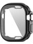 Apple Watch Ultra 49MM Yumuşak Şeffaf Tpu Çok Yönlü Koruyucu Kasa Elektrokaplama Metal Renk Çerçevesi Kapağı - Siyah (Yurt Dışından) 1