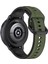 Samsung Galaxy Active2 44MM 40MM Spor Bantları Çift Renk 20MM Silikon Yedek Kayış - Koyu Yeşil/siyah (Yurt Dışından) 1