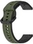 Samsung Galaxy Active2 44MM 40MM Spor Bantları Çift Renk 20MM Silikon Yedek Kayış - Koyu Yeşil/siyah (Yurt Dışından) 2