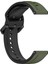 Samsung Galaxy Active2 44MM 40MM Spor Bantları Çift Renk 20MM Silikon Yedek Kayış - Koyu Yeşil/siyah (Yurt Dışından) 3