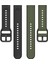 Samsung Galaxy Active2 44MM 40MM Spor Bantları Çift Renk 20MM Silikon Yedek Kayış - Koyu Yeşil/siyah (Yurt Dışından) 4
