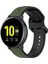 Samsung Galaxy Active2 44MM 40MM Spor Bantları Çift Renk 20MM Silikon Yedek Kayış - Koyu Yeşil/siyah (Yurt Dışından) 5