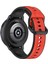 Samsung Galaxy Active2 44MM 40MM Spor Bantları Çift Renk 20MM Silikon Yedek Kayış - Kırmızı/siyah (Yurt Dışından) 1