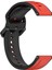 Samsung Galaxy Active2 44MM 40MM Spor Bantları Çift Renk 20MM Silikon Yedek Kayış - Kırmızı/siyah (Yurt Dışından) 3