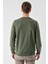 Slim Fit Bisiklet Yaka Düz Renk 2 İplik Erkek Sweatshirt 5