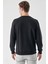 Slim Fit  Bisiklet Yaka Düz Renk 2 İplik Erkek Sweatshirt 5