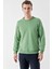 Slim Fit  Bisiklet Yaka Düz Renk 2 İplik Erkek Sweatshirt 1