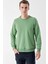 Slim Fit  Bisiklet Yaka Düz Renk 2 İplik Erkek Sweatshirt 4