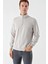 Slim Fit Yarım Fermuarlı Dik Yaka 2 İplik Erkek Sweatshirt 1