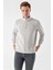 Slim Fit Yarım Fermuarlı Dik Yaka 2 İplik Erkek Sweatshirt 2