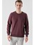 Slim Fit Bisiklet Yaka Düz Renk 2 İplik Erkek Sweatshirt 2