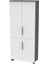 Ofisimi Tidy Dört Kapaklı Beyaz 189 cm Dolap (Beyaz/antrasit) 1