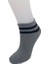 6 Çift Gri Renk Çizgi Desenli Unisex Soket Çorap Seti Spor ve Antreman Çorabı 36-42 Numara 1