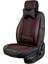 alfa Romeo Spider Uyumlu Yarı Deri Oto Koltuk Kılıfı Ön-Arka Set (Venüs) Siyah-Kırmızı 5