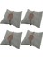Süet Yastık Düzenleyici (4 Adet) Gri Bileklik & Saat ve Kelepçe 8x8 cm 2