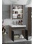 Çiğdem 80 cm Atlantik Çam-Antrasit Gri Mat Mdf Seramik Lavabolu Asma Banyo Dolabı Takımı 3