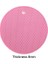 Pembe 8mm Yuvarlak 18 cm Yuvarlak Şeker Renk Su Geçirmez Silikon Kaymaz Isıya Dayanıklı Mat Bardak Altlığı Yastık Placemat Pot Tutucu Mutfak Aksesuarı (Yurt Dışından) 1