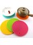 Camgöbeği Mavi 18X18CM Yuvarlak Isıya Dayanıklı Mat Içecek Bardak Altlıkları 18/14CM Silikon Kaymaz Pot Tutucu Masa Placemat Mutfak Aksesuarları Onderzetters (Yurt Dışından) 5