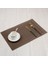 Kahverengi 02 6 Parça 6/4 Adet Dikdörtgen Servis Altlığı Restoran Yıkanabilir Pvc Dayanıklı Yemek Masası Örgü Paspaslar Çerçeve Teslin Disk Kase Coaster Kaymaz Ped (Yurt Dışından) 1