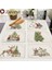 LE458 42X32 cm 2023 Noel Ağacı Sevimli Hayvan Süslemeleri Placemat Keten Yemek Masası Paspaslar Coaster Pad Kase Kahve Fincanı Mat Masa Örtüsü 42X32 cm (Yurt Dışından) 3
