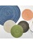 2CD-51009-004 36 cm Yuvarlak Pamuk Dokuma Iskandinav Tarzı Kaymaz Mutfak Placemat Coaster Yalıtım Pedi Bulaşık Kahve Fincanı Masa Mat Peçete Ev 51009 (Yurt Dışından) 2