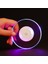 Yuvarlak Beyaz Işık LED Coaster Akrilik Bar Kokteyl Flaş Tabanı LED Paspaslar Kristal Ultra-Ince LED Işık Coaster Bar Masa Dekorasyon Aksesuarları (Yurt Dışından) 2