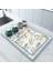 Mavi 30X20CM Süper Emici Kahve Tabağı Mutfak Emici Drenaj Matı Kuru Mat Çabuk Kuruyan Banyo Drenaj Matı (Yurt Dışından) 1