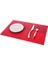 Kırmızı 4 Adet Set Whq 4 Adet/takım Placemats Pvc Masa Mat Renk Bloğu Yemek Disk Pedleri Bardak Şömine Napperon 30*45 cm Plaka Bar Tapete De Lugar (Yurt Dışından) 1