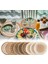 Stil 6 L 6'lı Set Boho Yuvarlak Servis Altlığı Mutfak Plaka Paspas Koşucular Yemek Masası Için Mandala Bohem Çuval Bezi Daire Placemats 15 Inç (Yurt Dışından) 3