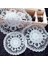 2CD-51207-01 25CM Yuvarlak Hollow Dantel Coaster Plaka Kase Yalıtım Peçete Peçete Nakış Çiçek Placemat Kupa Yemek Sehpa Fincan Mat Ev Dekor (Yurt Dışından) 1