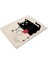 2CD-ML0016-21 Bkack Beyaz Kedi Desen Pamuk Keten Ped Yemek Masası Paspaslar Coaster Kase Fincan Mat Desen Mutfak Placemat Ev Dekor ML0016 (Yurt Dışından) 1