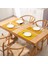 LM3135 32X42CM-KETEN Sarı Pamuk Keten Placemat Masa Geometrik Ananas Meyve Yemek Masası Mat Yemek Kasesi Coaster Pad Ev Dekor 32X42CM (Yurt Dışından) 5
