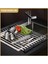 B Roll Up Gri L43XW48CM Yeni Tasarım Mutfak Bulaşık Drenaj Rafı 304 Paslanmaz Çelik Lavabo Rafı Yalıtım Pedi Kase Rafı Katlanabilir Bulaşık Damlalıklı Lavabo Üzeri Raf (Yurt Dışından) 3