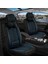 fiat Linea Uyumlu Yarı Deri Oto Koltuk Kılıfı Ön-Arka Set (Venüs) Siyah-Mavi 1