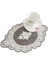 Beyaz 2 Oval 20X31 cm Yenı Dantel Oval Nakış Çiçek Masa Yer Mat Noel Ped Kumaş Placemat Fincan Kahve Çay Tabağı Coaster Yemek Bardak Altlığı Peçete Mutfak (Yurt Dışından) 5