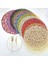 Sarı Tığ Örgü Yuvarlak Dokuma Yer Paspasları Kağıt Fiber Masa Placemats Içi Boş Dekoratif Placemat Yemek Yer Paspasları Dekor Ev Için (Yurt Dışından) 2