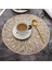 Ginkgo Biloba A Çapı 38CM 4 Adet 6/4pcs Yuvarlak Placemats Restoran Içi Boş Pvc Dekorasyon Yemek Mat Anti-Sıcak Yemek Masası Hattı Mat Biftek Plaka Pedi (Yurt Dışından) 4