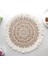 2CD-51001-016 Yuvarlak 38 cm Iskandinav Tarzı Kaymaz Mutfak Placemat Coaster Pamuk Keten Nakış Ped Bulaşık Kahve Fincanı Masa Mat Ev Dekor 51001 (Yurt Dışından) 1
