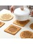 B1 Bambu Trivet Mat Seti Mutfak Ahşap Sıcak Pedler Trivet Sıcak Yemekler Için Isıya Dayanıklı Pedler/tencere/kase/çaydanlık/tencere Tutucular Anti-Sıcak (Yurt Dışından) 2