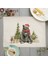 LE461 42X32 cm 2023 Noel Ağacı Sevimli Hayvan Süslemeleri Placemat Keten Yemek Masası Paspaslar Coaster Pad Kase Kahve Fincanı Mat Masa Örtüsü 42X32 cm (Yurt Dışından) 1