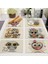 ML0007-6 1 Adet Kawaii Baykuş Desen Mutfak Placemat Pamuk Keten Yemek Masası Paspaslar Coaster Pad Kase Fincan Mat 42*32 cm Ev Dekor ML0007 (Yurt Dışından) 2