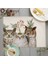 LE497 42X32 cm Sevimli Hayvan Placemat Kuş Baykuş Keten Yemek Masası Paspaslar Bunny Sincap Coaster Pad Kase Kahve Fincanı Mat Masa Örtüsü 42X32 cm (Yurt Dışından) 1