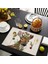 LE497 42X32 cm Sevimli Hayvan Placemat Kuş Baykuş Keten Yemek Masası Paspaslar Bunny Sincap Coaster Pad Kase Kahve Fincanı Mat Masa Örtüsü 42X32 cm (Yurt Dışından) 3
