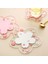 Şeftali Çiçeği 16 cm Kiraz Çiçeği Coaster Kawaii Japonya Tarzı Sakura Bardak Kahve Fincanları Için Kaymaz Masa Placemat Çay Süt Kupa Ev Dekorları (Yurt Dışından) 3